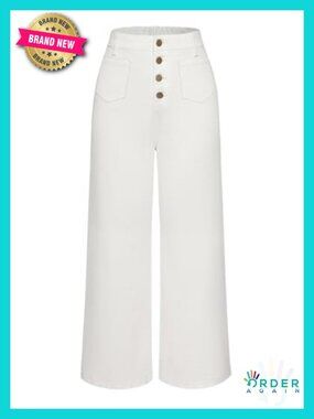 High Waisted Wide Leg Flare Stretch Denim Jeans